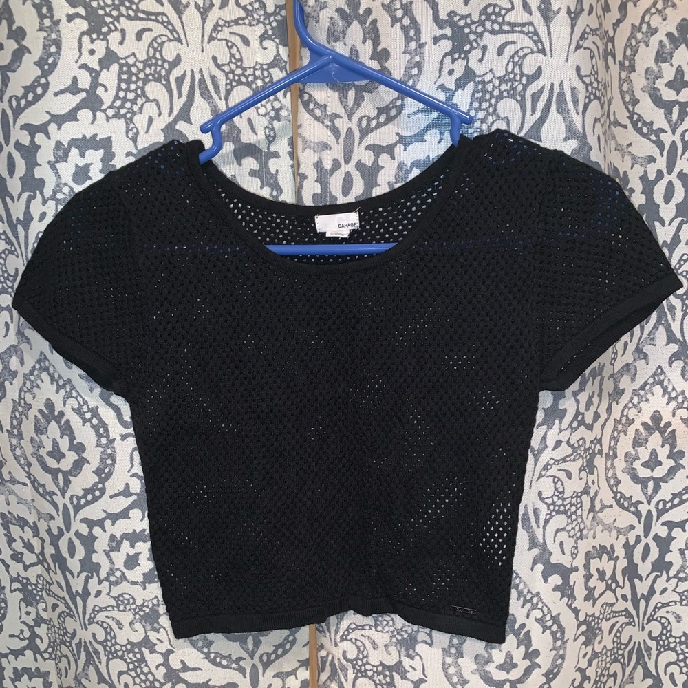 Garage Black Mesh Croptop